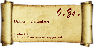 Odler Zsombor névjegykártya